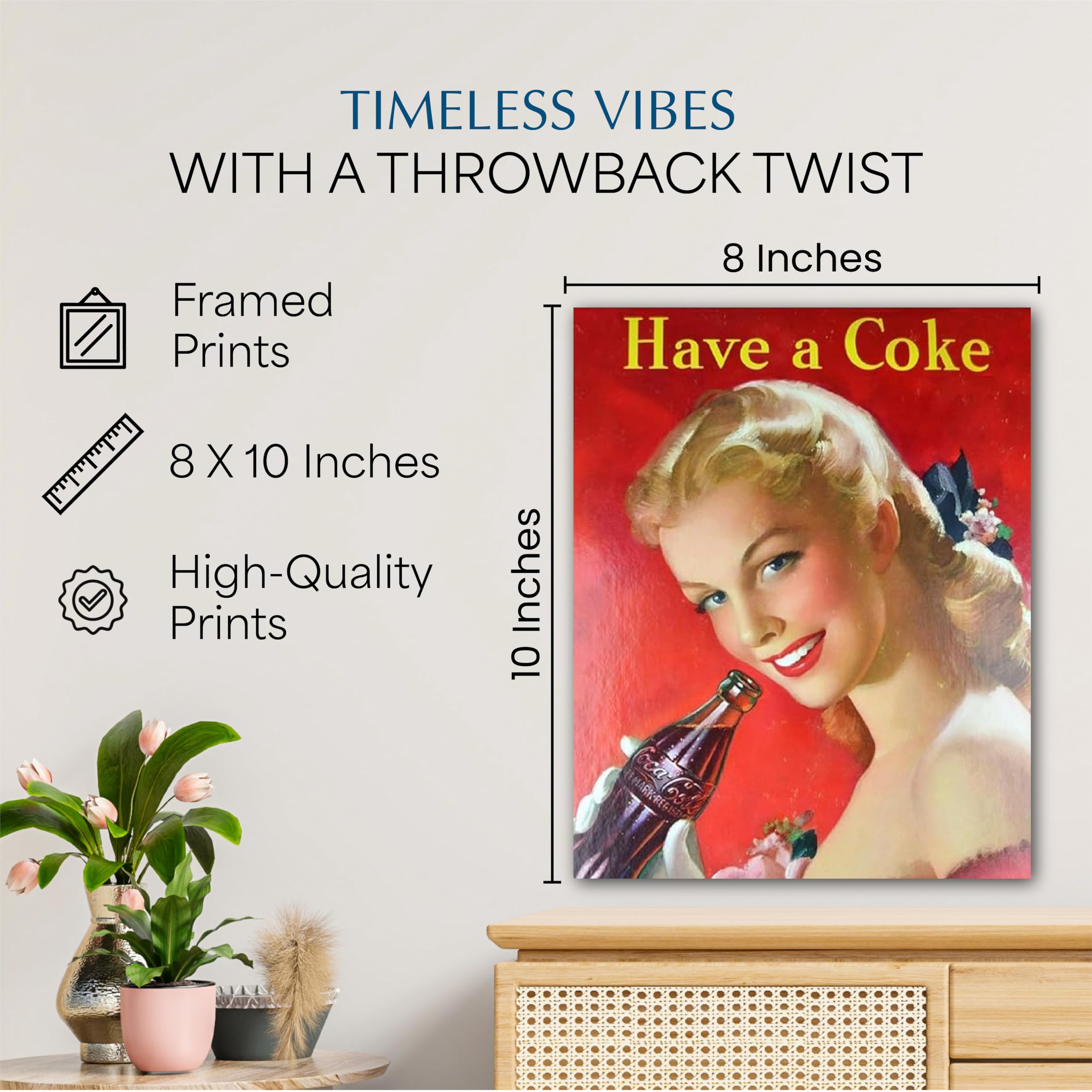 Amazon.com: Vintage Coca-Cola Wall Art Posters (Set of 4) – Retro